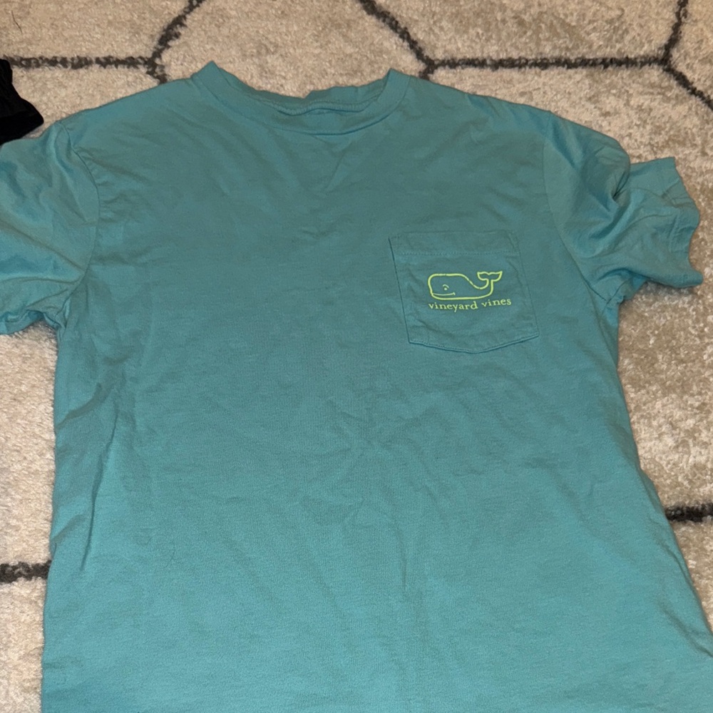 Vineyard Vines Men's Teal T-Shirt with Logo